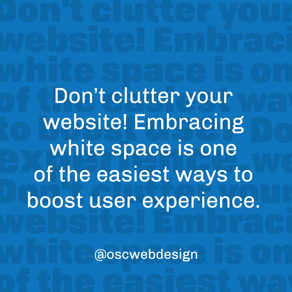 blog user experience with white space
