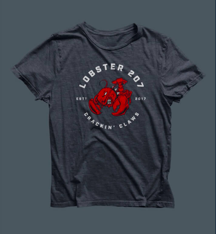 Lobster logo on t-shirt