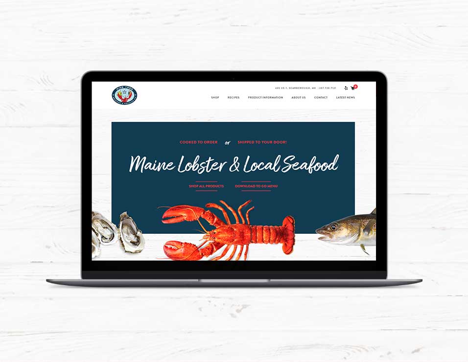 Pine Tree Seafood Website Design
