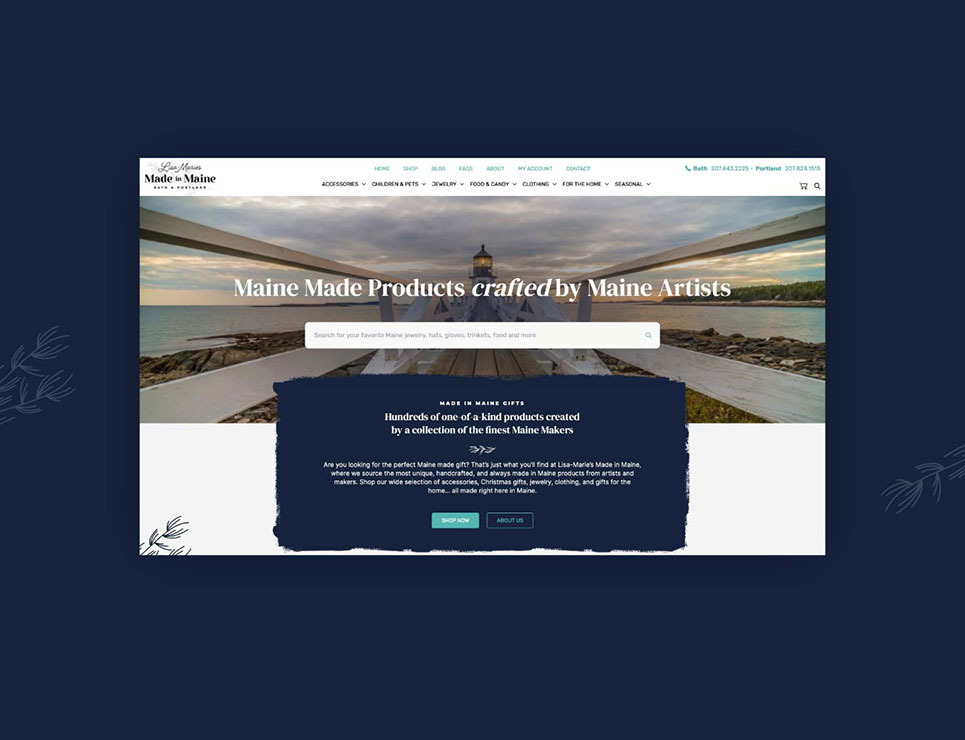 Lisa-Marie's Made in Maine Website Design Portfolio