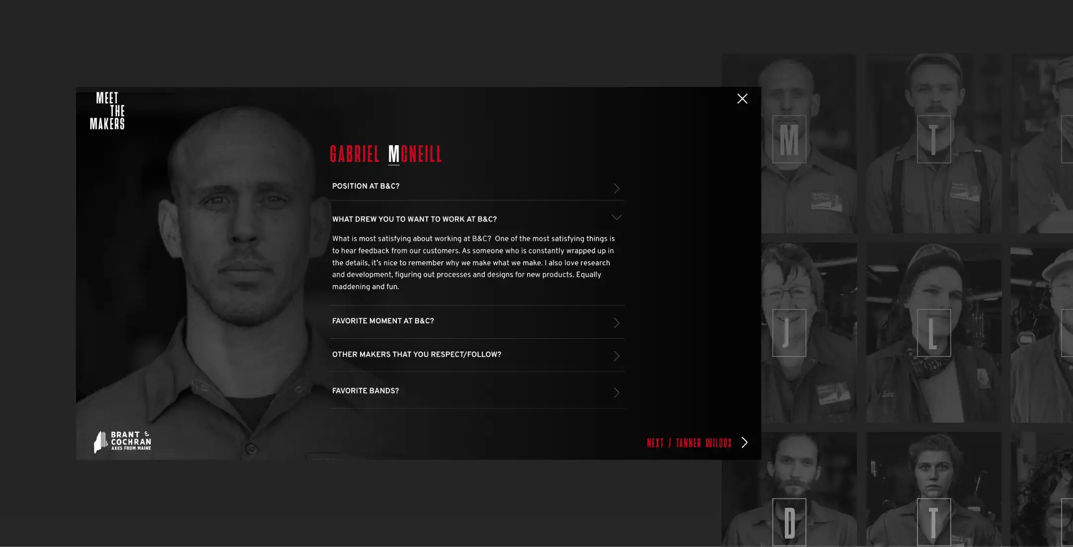 Brant & Cochran About Page Screenshot