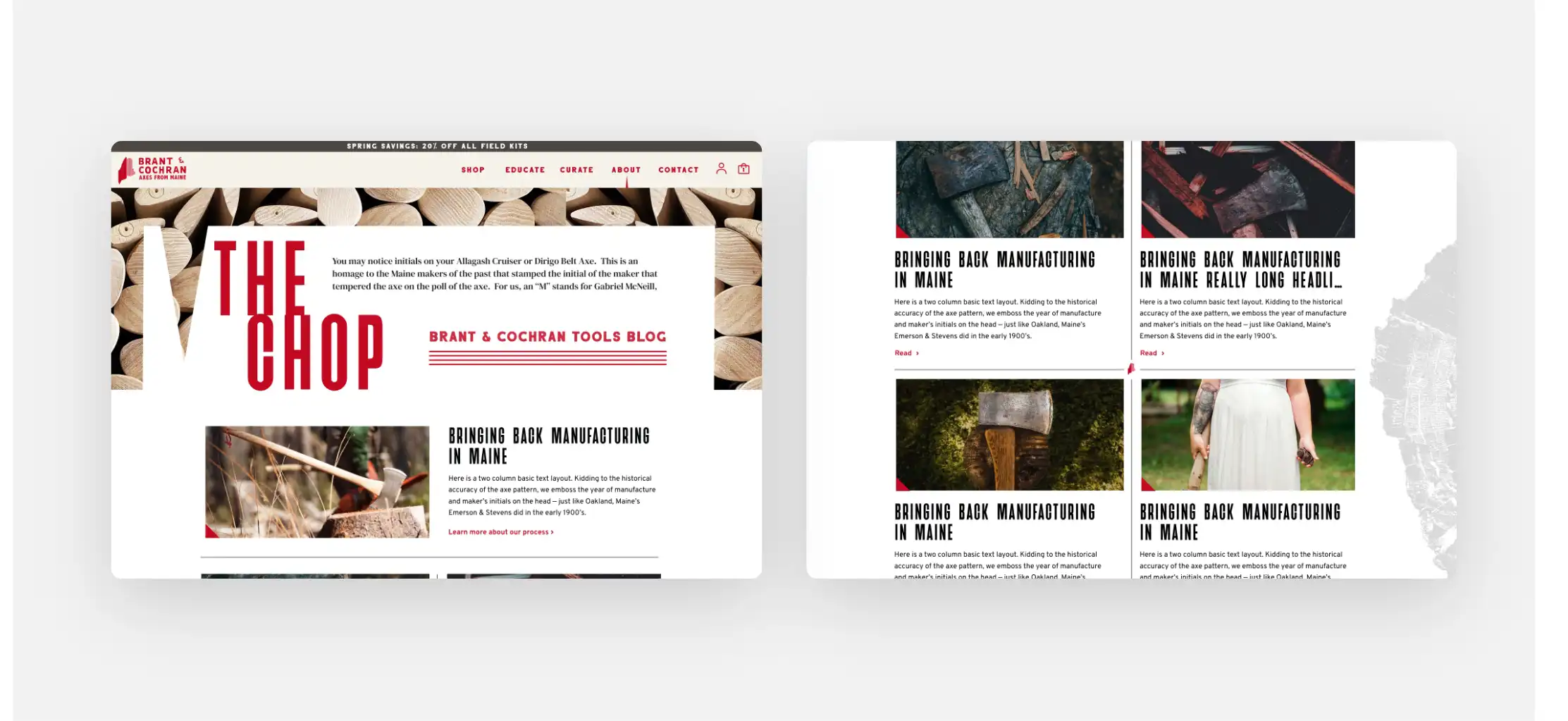 Brant & Cochran Blog Feed Screenshots