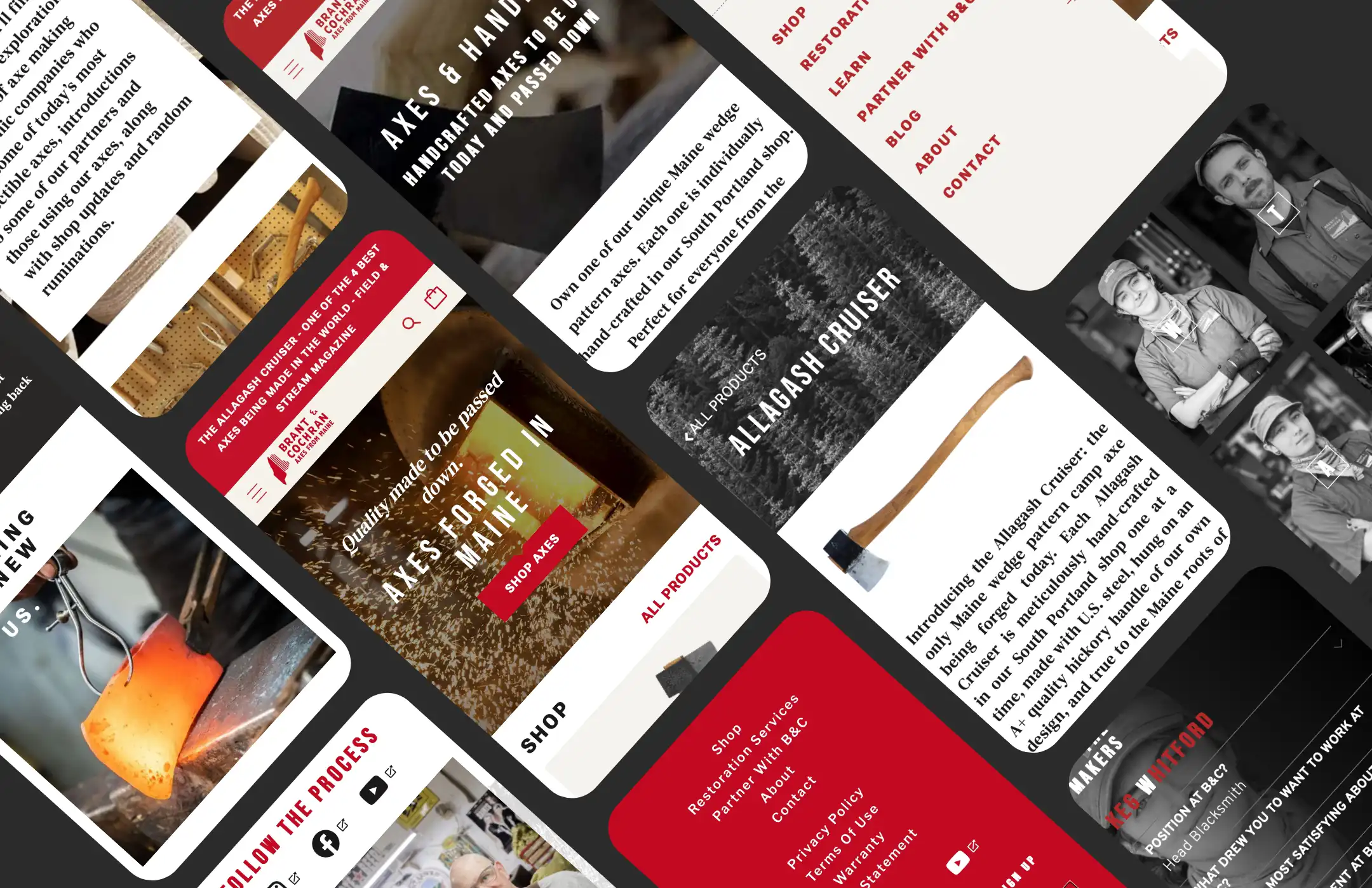 Mobile View of Brant & Cochran website