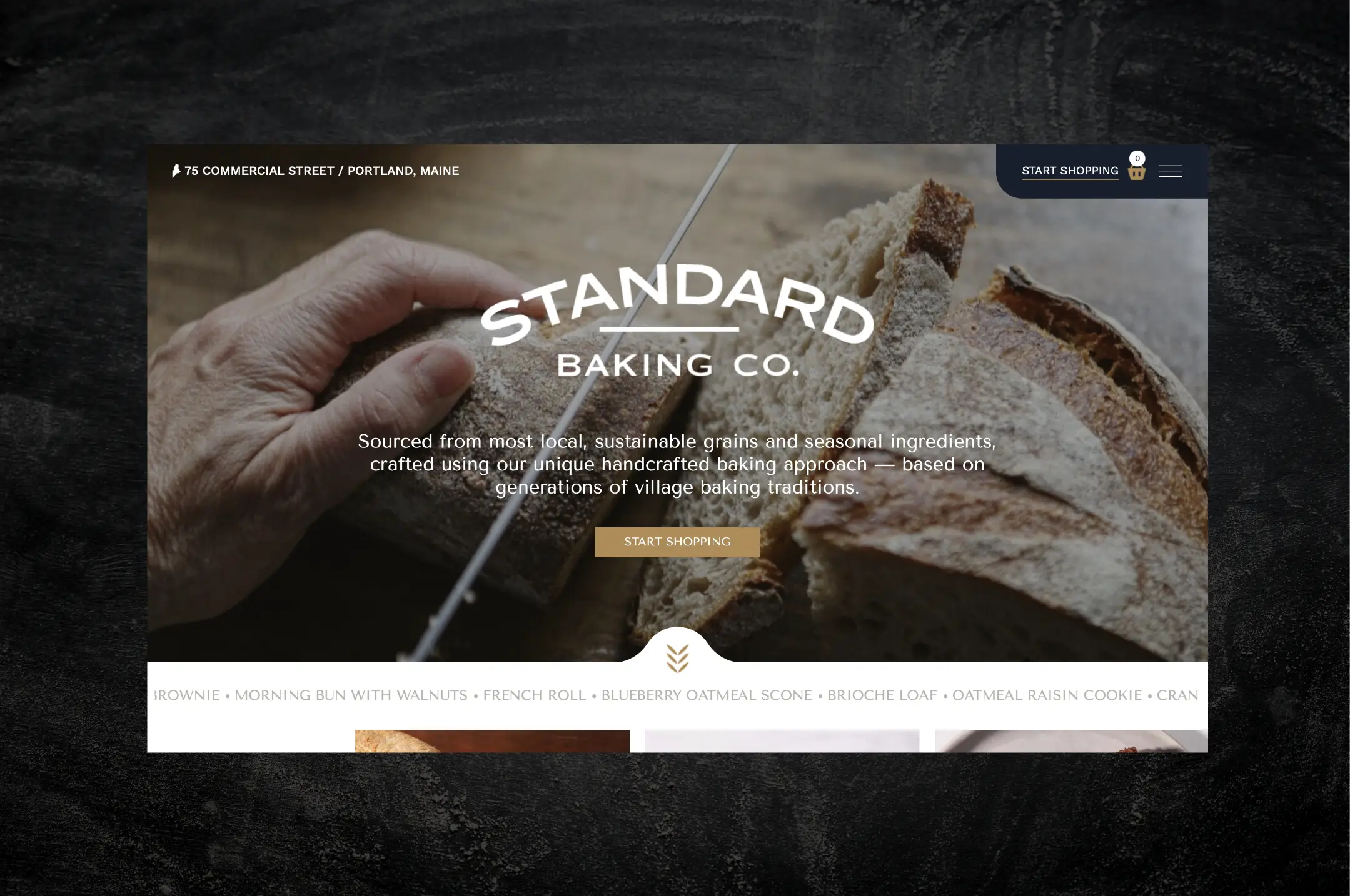 Standard Baking Company Homepage Screenshot